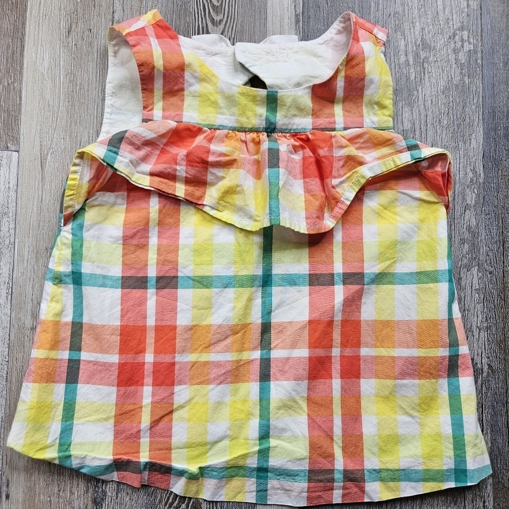 Janie and Jack Summer 2018 Girls 4 Tank Top Madras Plaid